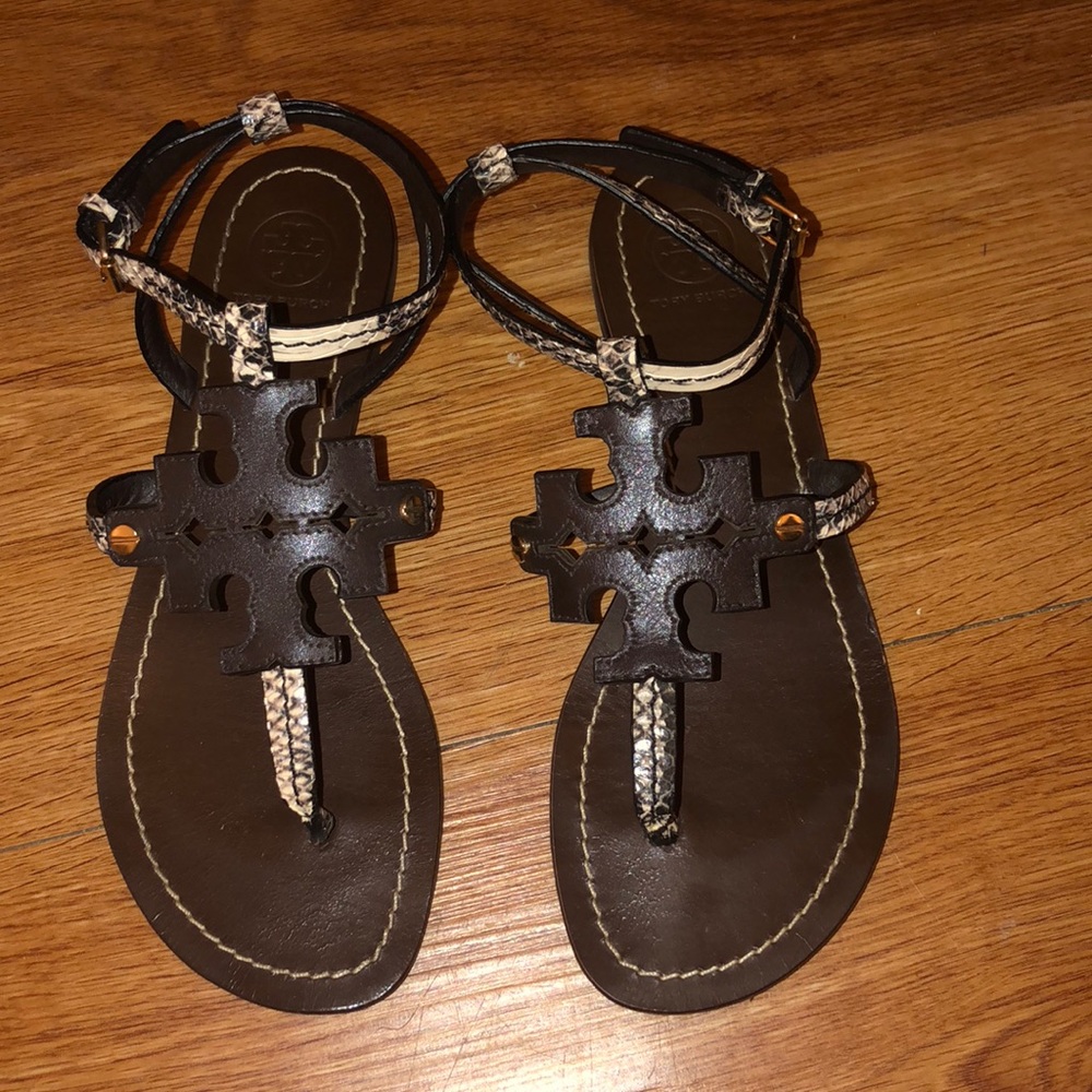 Tory Burch Snakeskin Sandals